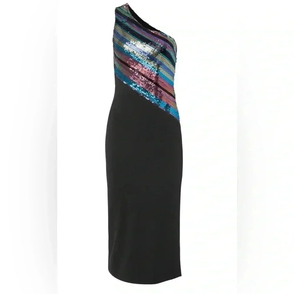 - Sequin One-Shoulder Dress - Picture 9 of 15